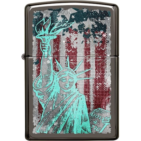 Zippo 2023 Zippo Statue Of Liberty Design, Black Ice ZIP-49663